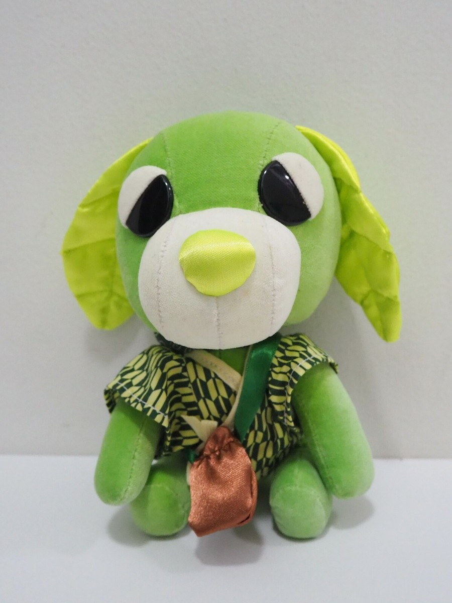Green Ocha-ken Tea Dog San-x SEGA Toys Movable Joint Plush 7
