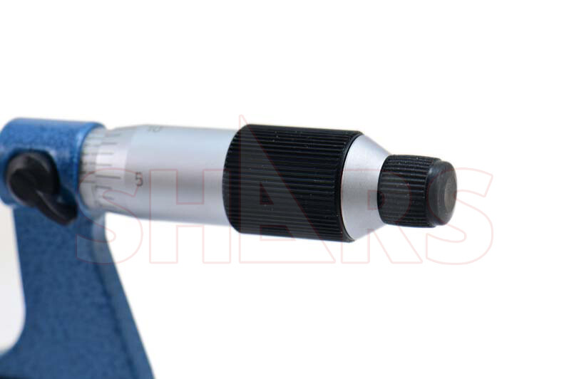 Shars 1-2 Inch Disc Micrometer – .0001" Graduation, 0.00016" Accuracy, Forged Steel Frame With Ratchet Stop