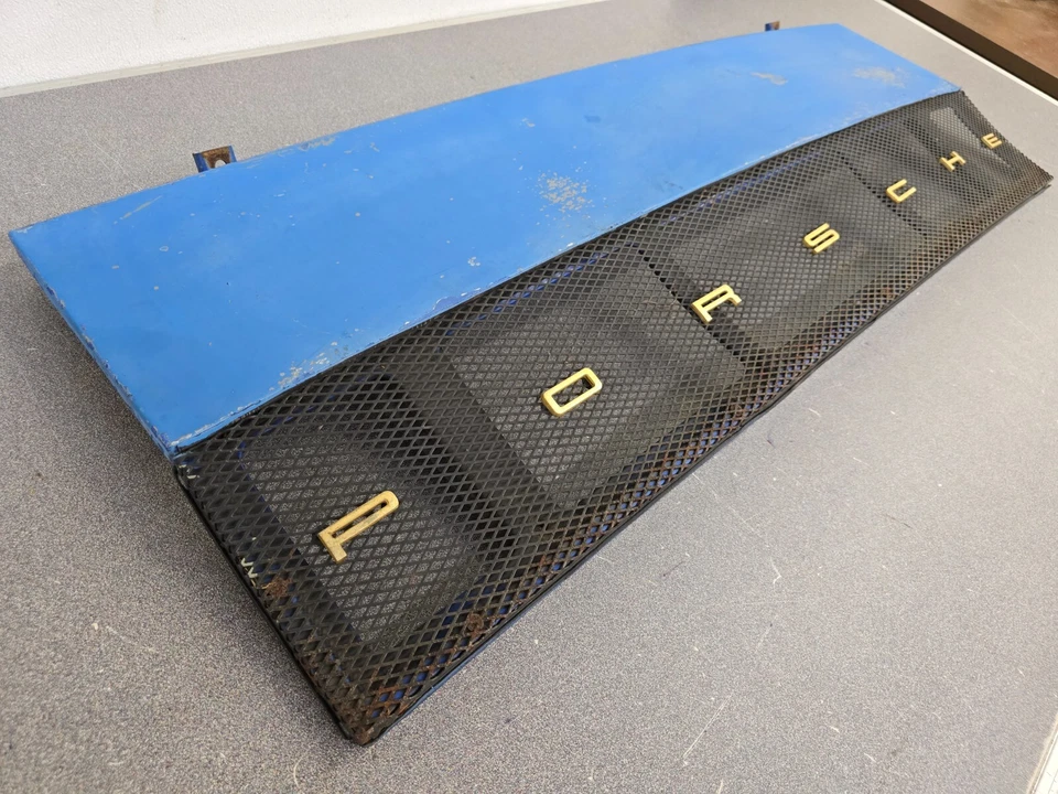 BONITO USADO ORIGINAL GENUINO PORSCHE 914 AZUL TAPA DEL MOTOR CON PARRILLA #18 Foto 3 de 4