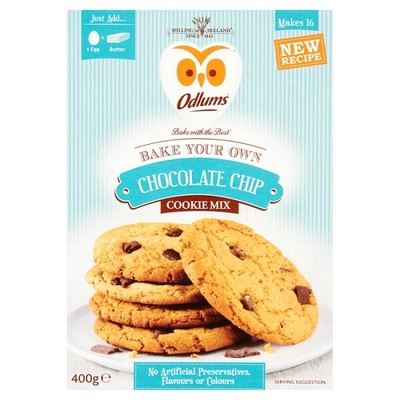 Odlums Choc Chip Irish Cookie Mix 400g Just Add 1 Egg Butter