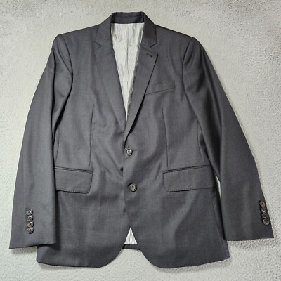Brooklyn Tailors Blazer Womens Size 4 Grey Wool Full Canvas 2 Button Suit Jacket