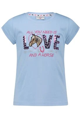SALT&PEPPER SALT AND PEPPER T-Shirt Pferd LOVE noble blue Gr.140/146 SOMMER 25 NEU
