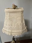 Small Vintage DOILY  DECORATIVE Textured  Laced Lampshade Cover — photo 6