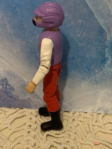 Rara action figure vintage motocross pilota corsa viola rosso giocattolo - Foto 3 di 6