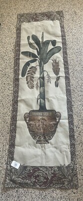 Pier 1 Imports Embroidered Palm Boho Tapestry Bohemian Cottagecore 13 x 48 New