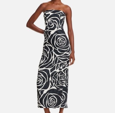 MILLY Womens' Yellow Orion Tulip Jacquard Dress Size 12
