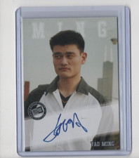 Yao Ming 2002 Press Pass Authentics Autograph Silver RC On Card Auto 71/100