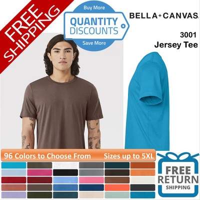   Bella + Canvas Men Jersey Short Sleeve T Shirt Ringspun Up To 5XL 3001 b