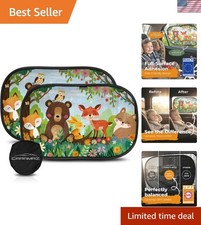 Roll-Up Car Window Shade for Baby with 98.6 UV Protection - 2 Pack, 20"x12"