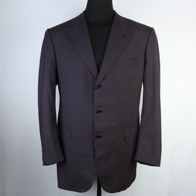 BRIONI PIUMA BLUE RED 100% WOOL MICROCHECK WEAVE SPORT COAT