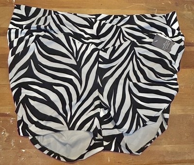 Cacique NWT Womens Zebra Print High Rise Swimsuit Bottoms Size 26/28