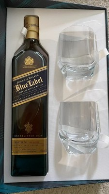 Seltenes Stück: Johnnie Walker Blue Label + 2 Gläser - RAR - Limited Design