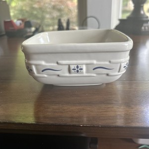 Longaberger Soft Square Small Bowl - Classic Blue