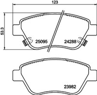 Hella Pagid Bremsbelagsatz Scheibenbremse 8DB 355 021-131 FüR Opel Adam M13 Lpg