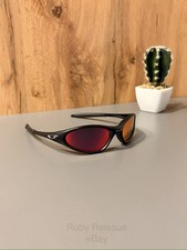 Oakley Minute 1.0 Matte Black Wrap Sunglasses Red Iridium lenses | plate splice 