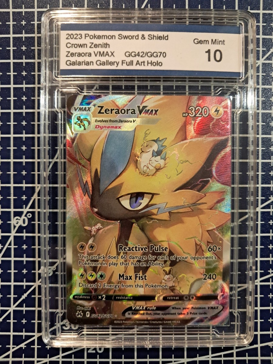 2023 POKEMON SWORD & SHIELD CROWN ZENITH GG42 FULL ART ZERAORA