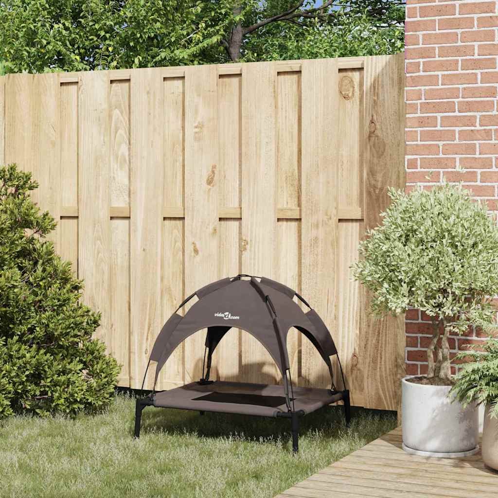 Lettino per Cani da Esterno Acciaio Marrone 76cm | Anti-umidità e Robusto - 3