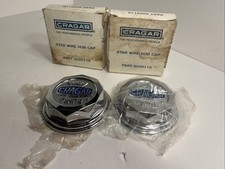 2 Cragar Star Wire Chrome Center Caps Weld Crager Tru 6026115 Nos New Old Stock