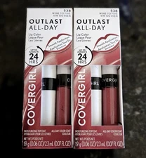 (2) Covergirl 538 WINE TO FIVE Outlast All-Day Lipcolor NIB!