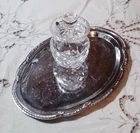 Vintage Waterford Crystal "Lismore" Jam/Jelly Jar with Sterling spoon & Lid