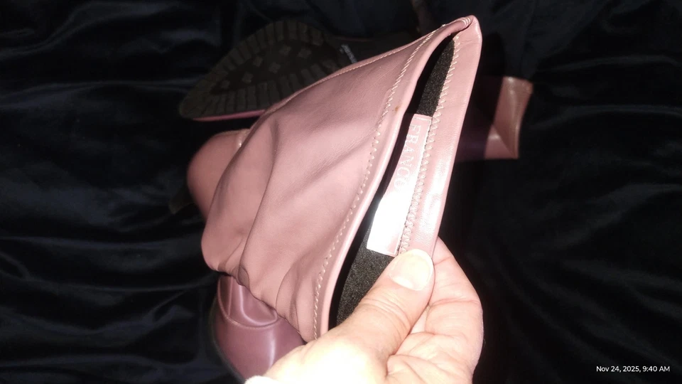 Botas de becerro de cuero sintético rosa/malva talla 7,5 FRANCO SARTO Foto 4 de 4