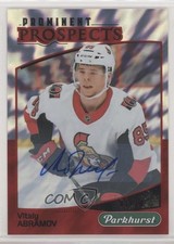 2019 Parkhurst Prominent Prospects Red /10 Vitalii Abramov Vitaly #PP-9 Auto ry2