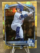 2025 Bowman Draft Charles Davalan 1st Gold Sapphire 50/50 Bookend #BDC-96