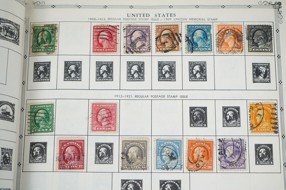 US & WORLDWIDE 1860s-1950s COLLECTION OF 2,750+ STAMPS MINT & USED IN ALBUM