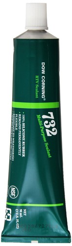 Dow Corning 3138356 732 Clear Multi-Purpose Sealant, -60 to 180 Degree C, 90 