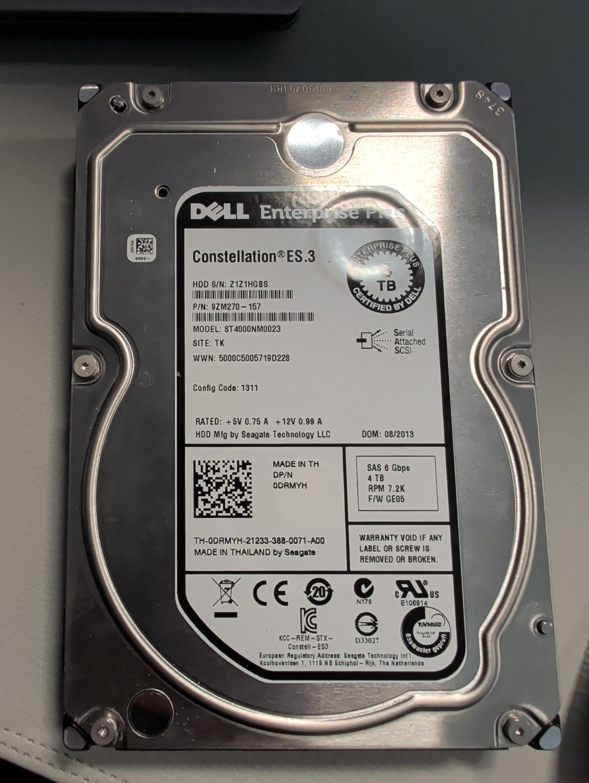 Dell ST4000NM023 3.5" 4TB 7200RPM SAS Hard Drive 9ZM270-157