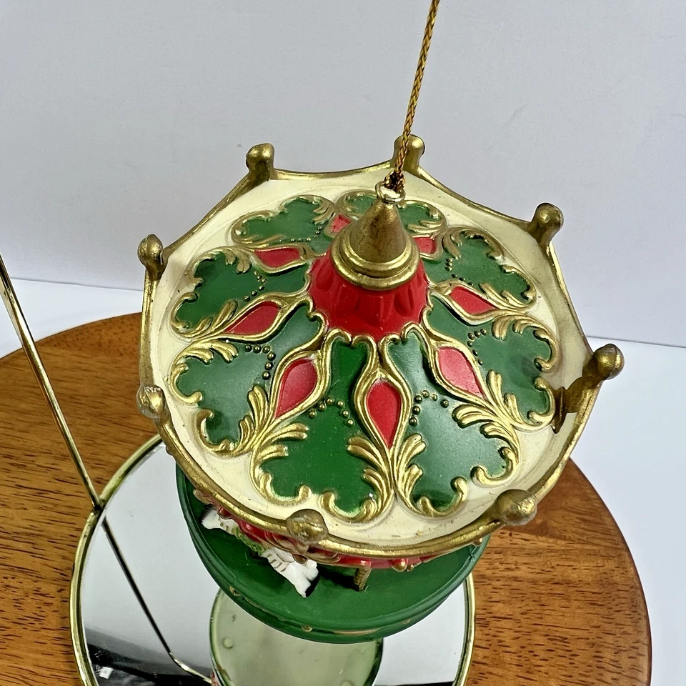 Adorno de Navidad de caballo carrusel vintage 4 pulgadas decoración navideña años 90 Navidad Foto 2 de 4