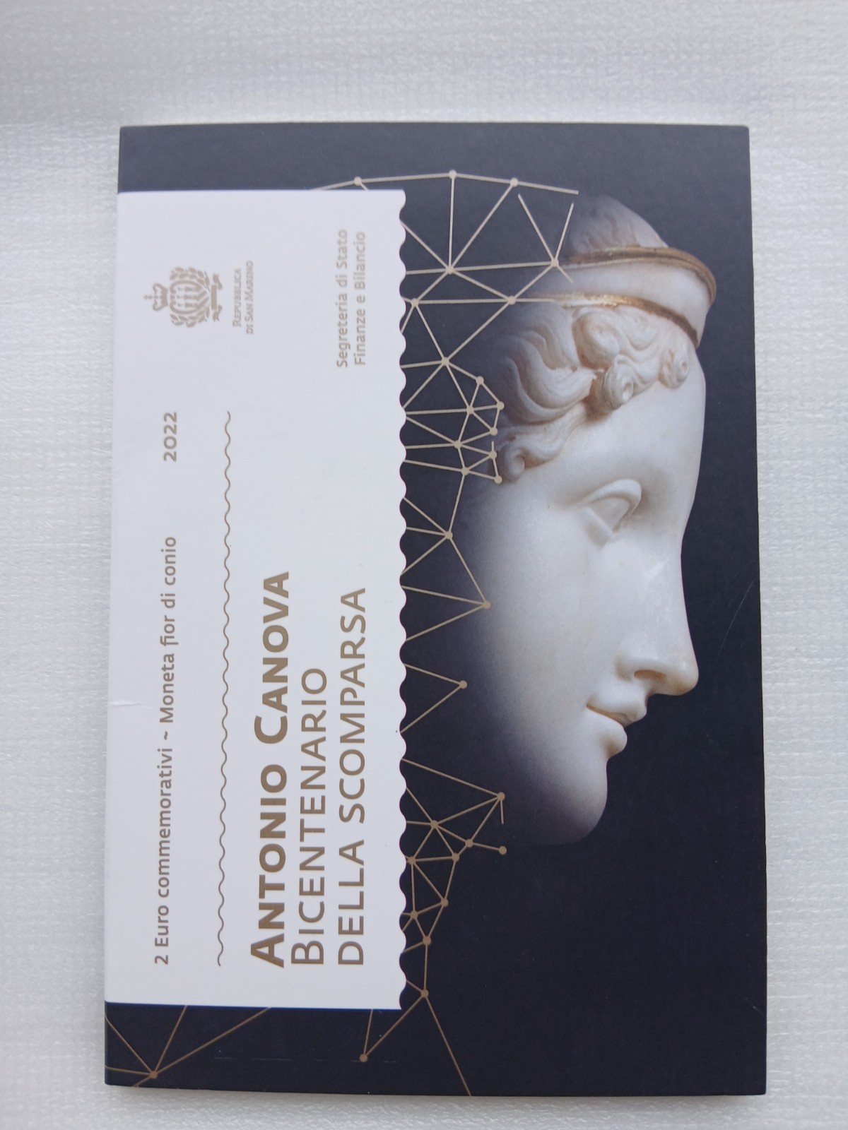 2€ Commémorative Saint Marin 2022. Canova.  NEUVE 