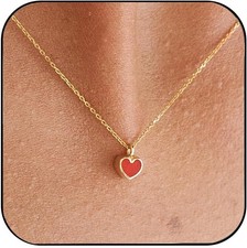 Heart Necklace - Dainty 14K Gold Necklaces for Women Trendy Small Heart Pendant