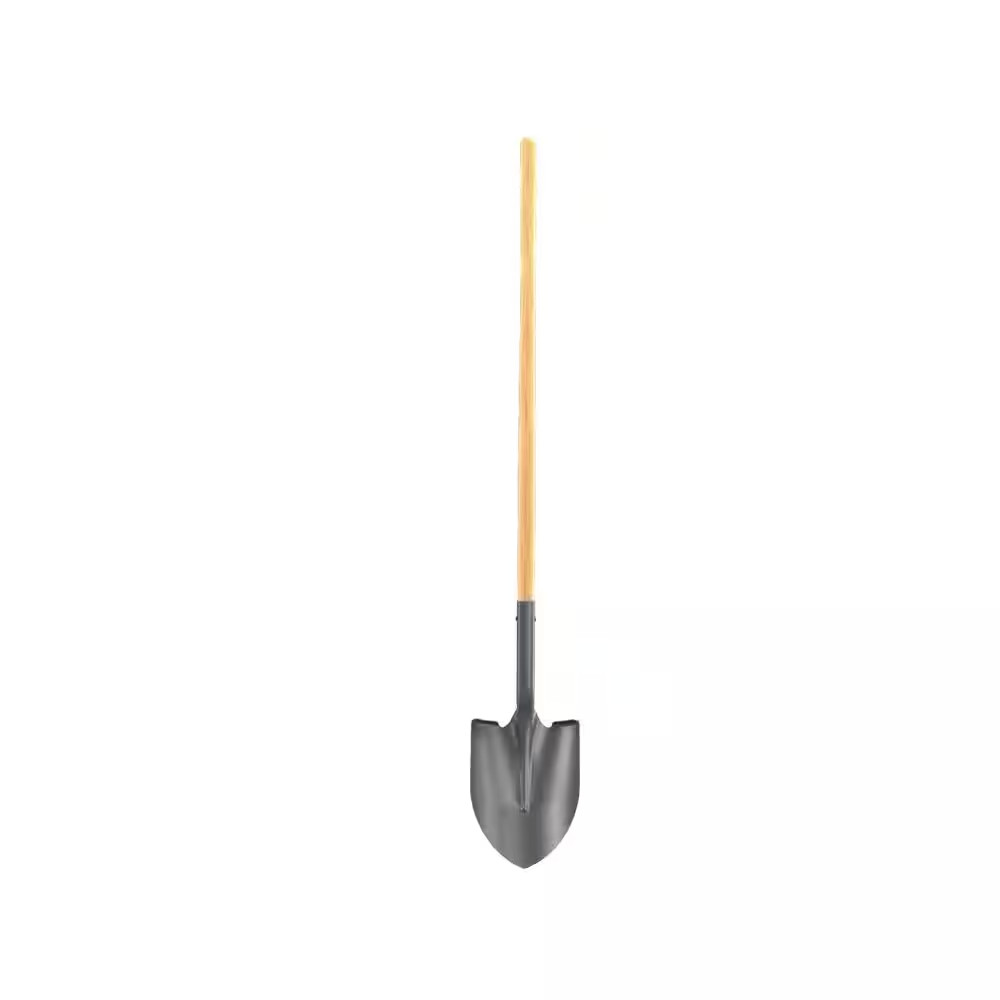 47 In. Wood Handle Closed Back round Point Shovel