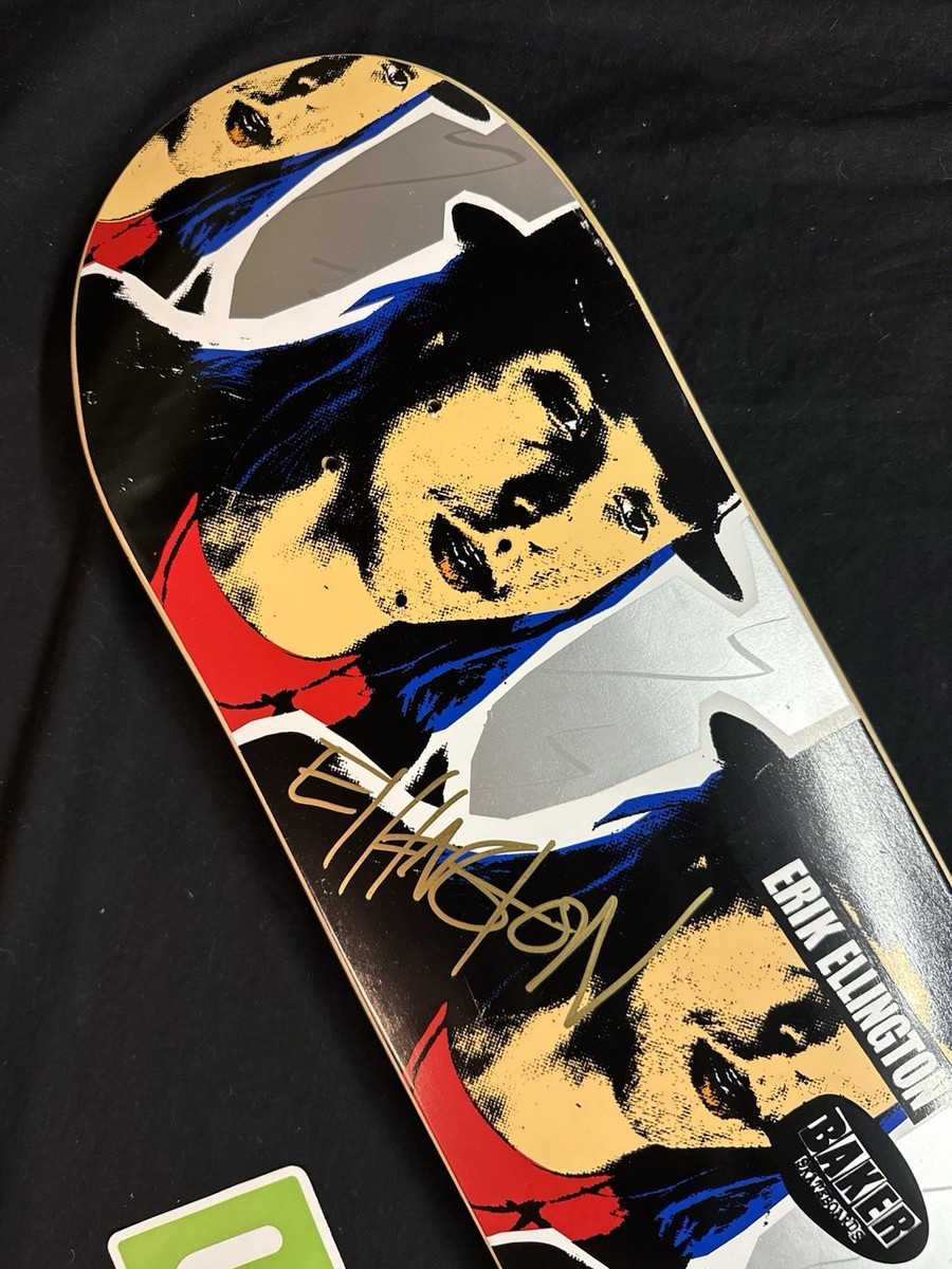 RARE SIGNED Erik Ellington Pop Art Portrait Baker Skateboard Deck