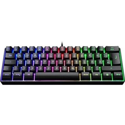 ISY IGK-3500 Mini Gaming Tastatur Schwarz Beleuchtet Keyboard