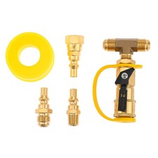 1/4" RV Propane Quick Connect Fittings with Tee Splitter Kit for RV Trailer BBQ