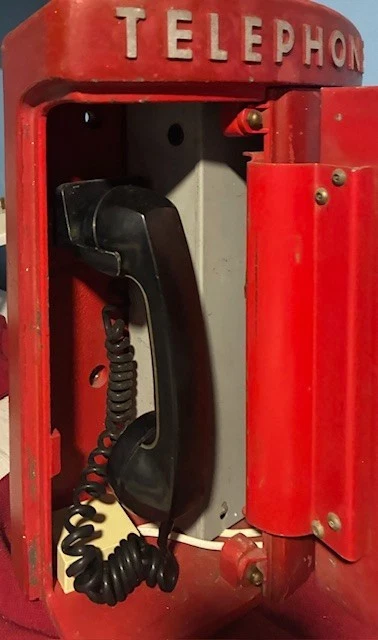 Винтажная красная пожарная сигнализация аварийная телефонная будка станция   - Изображение 3 из 4