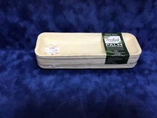 Smileaf Tableware 12”x 4” Rectangular Bamboo Plates.New