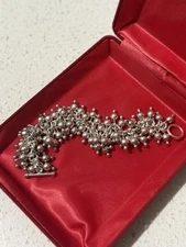 SILPADA Sterling Silver 925 Cha Cha Dangle Bead 31mm 7.5" Toggle Bracelet 72.4g