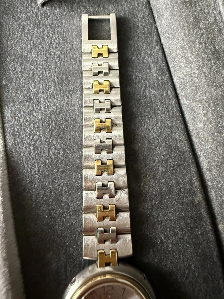 Hermes Profile Watch Two Tone 25 mm Stainless Steel Ladies Working Authentic - Image 4 of 4