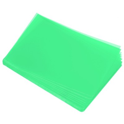 36pcs L Type Folders A4 Plastic Clear Document Folder Jacket Sleeves, Green