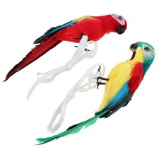 2 Pcs Pirate Dressed Shoulder Decoration Bird Prop Parrot for Adult Cosplay