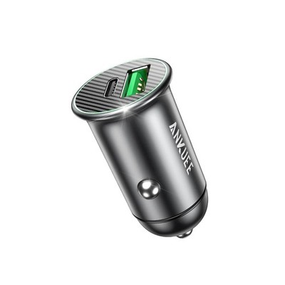 USBC Car Charger Adapter, Dual Ports Fast Charging PD 60W + QC3.0 30W Mini Al...