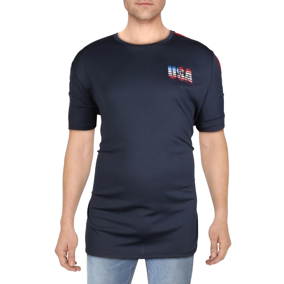 Мужская футболка Ideology Performance темно-синие рубашки и топы рубашка Big - Tall XXL BHFO 9902 2190₽