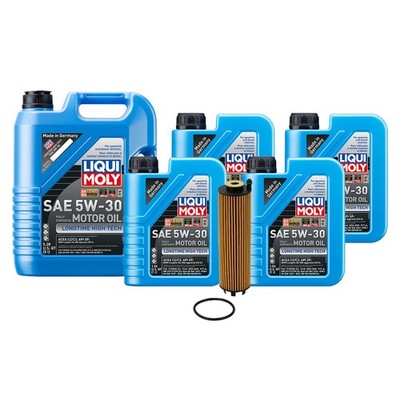 9L Liqui Moly Longtime High Tech 5W-30 Wix Oil Change Kit for Mercedes M256 3.0L