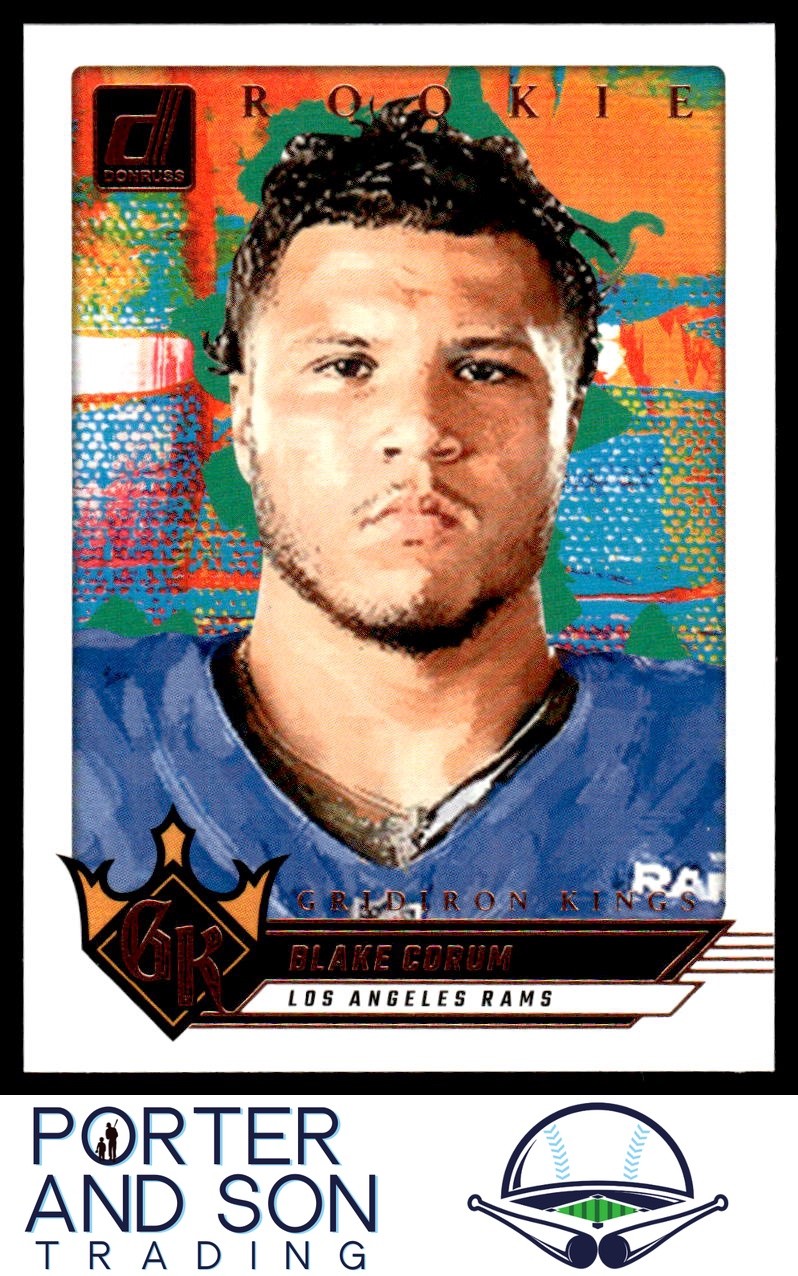 Blake Corum RC Rookie Gridiron Kings 2024 Donruss #17 Rams Football Card