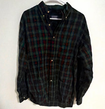 Pendleton Sir Pendleton Mens L Made in USA Wool Button Down Shirt Red Green