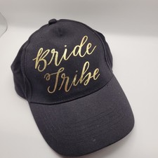 Bride Tribe Baseball Cap Black Gold Metallic Bachelorette Party Wedding Hat