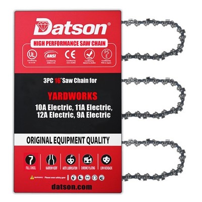 3PCS 16'' Chainsaw Chain FOR YARDWORKS 10A Electric,11A Electric,12A/9A Electric